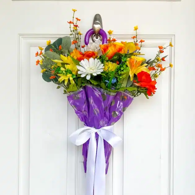 DIY May flowers door hanger