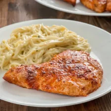 easy smoked chicken breast on a plate