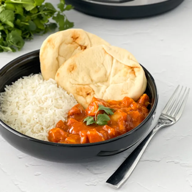 served up portion of Instant Pot Chicken and Potato Curry