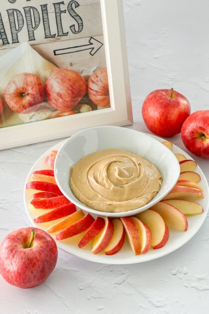 Brown Sugar Apple Dip made with cream cheese