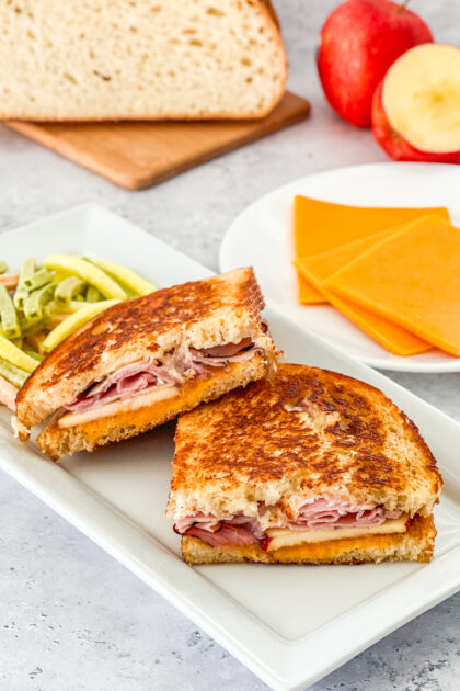 Autumn Grilled Ham and Cheese Sandwiches