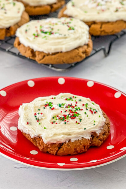 Frosted Gingerbread Cookies