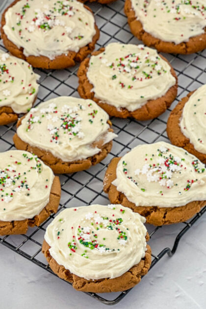 Frosted Gingerbread Cookies