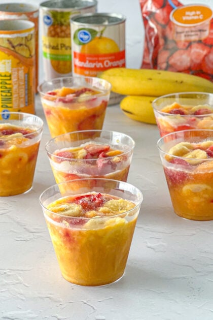 slushy fruit cups made with juice and fruit
