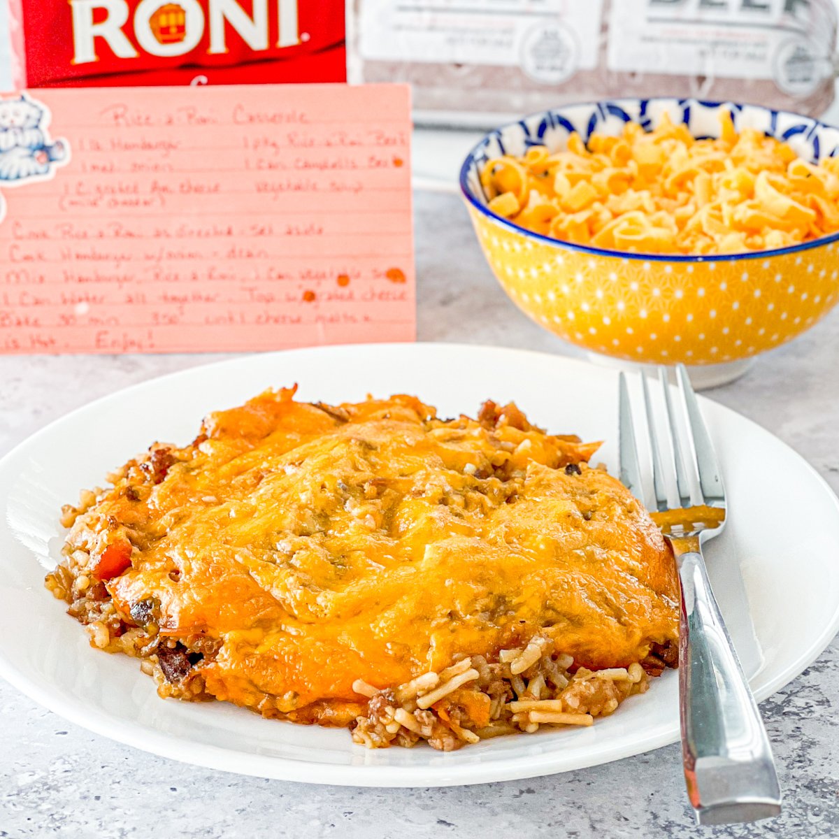 Easy Beefy Rice-A-Roni Casserole - Real Mom Kitchen - Beef