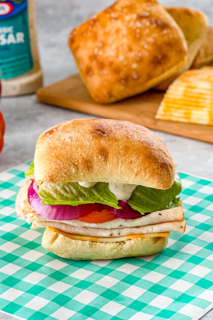 recipe for chicken Caesar sandwiches