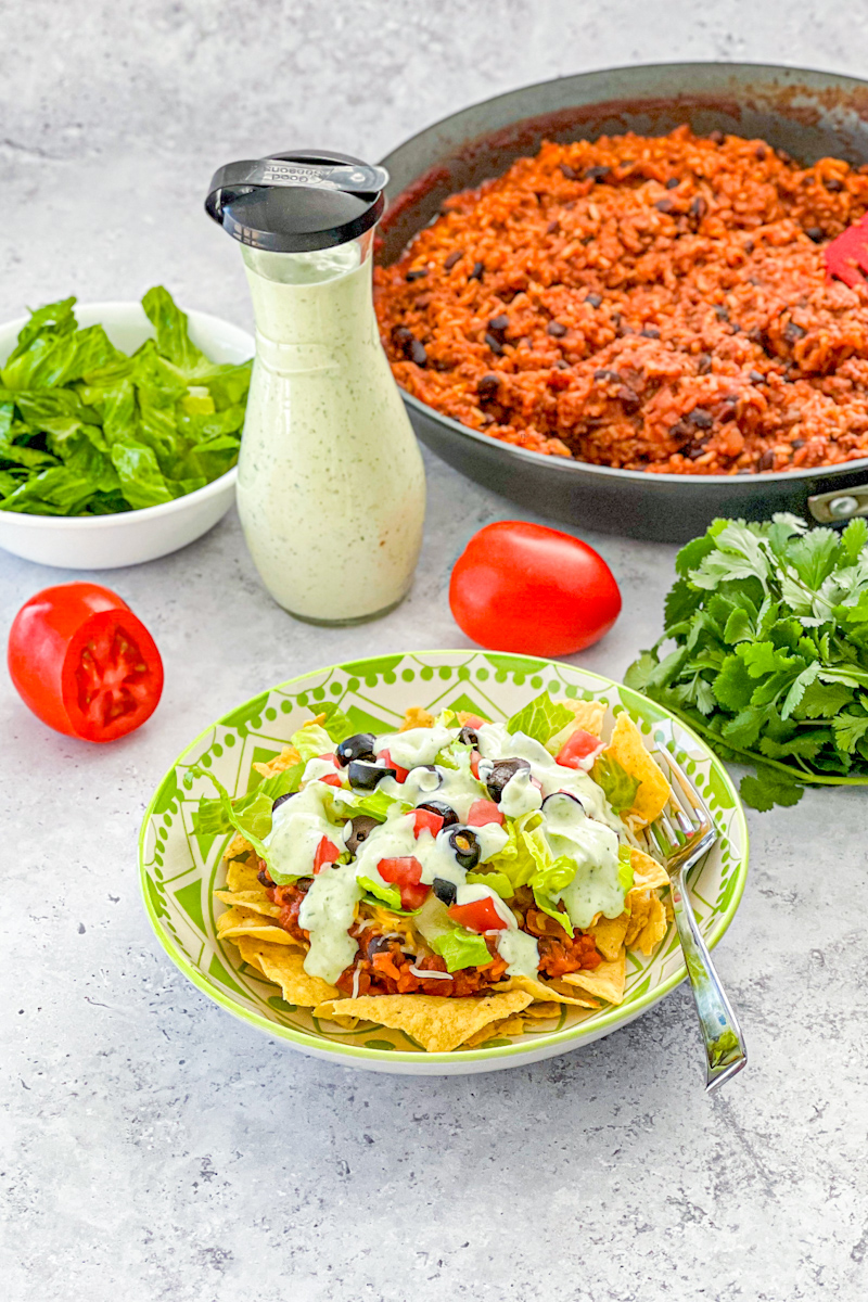 Taco Bowls with Creamy Cilantro Dressing