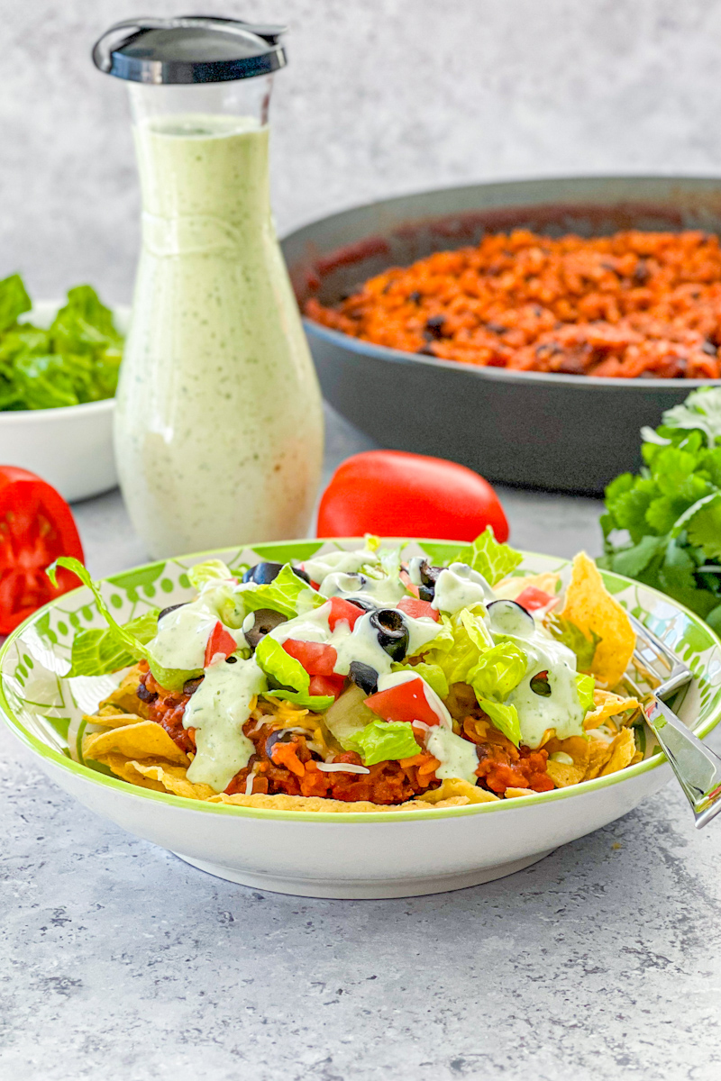 Taco Bowls with Creamy Cilantro Dressing