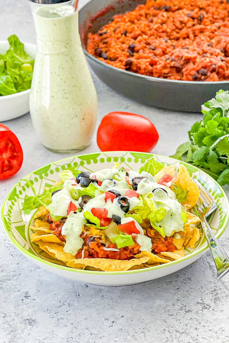 Taco Bowls with Creamy Cilantro Dressing
