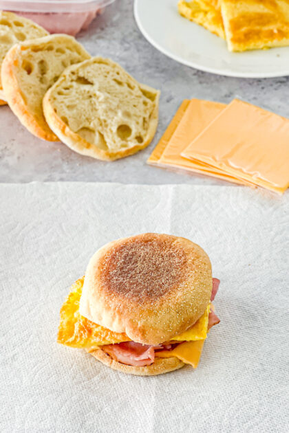 english muffin breakfast sandwich