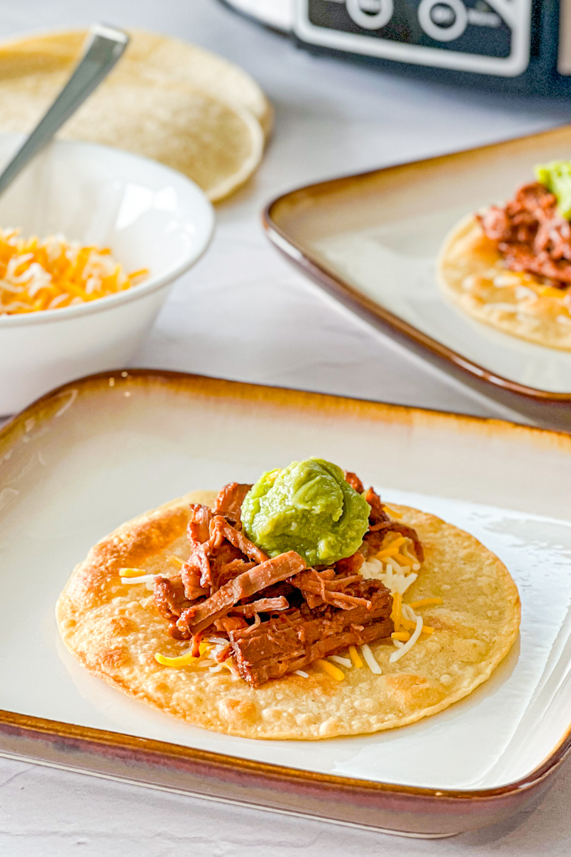Easy Mexican Shredded Beef Street Tacos - Real Mom Kitchen - Crock Pot