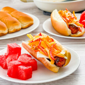 how to make a philly cheesesteak hot dog