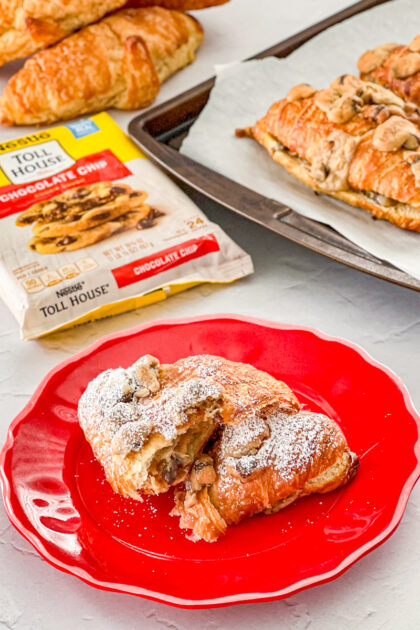 baakery croissant filled with refrigerated cookie dough