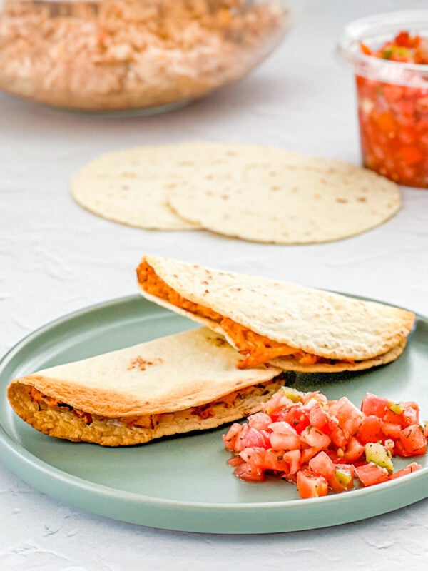 chicken and bean filled crispy air fryer tacos