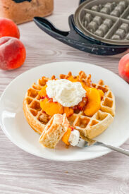 Peaches and Cream Waffle recipe