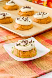 Copycat Crumbl pumpkin cake cookie