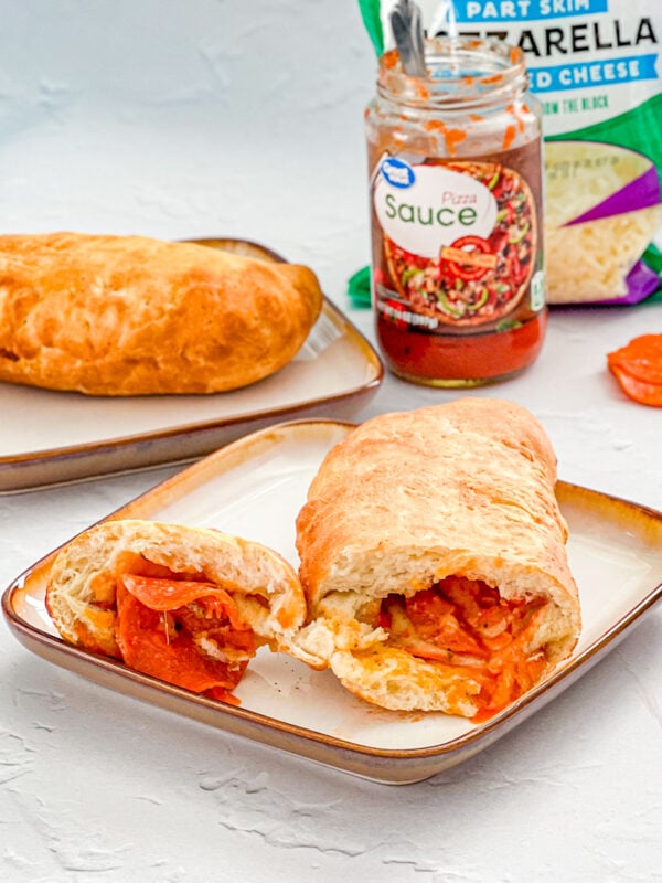 easy pepperoni and cheese calzone