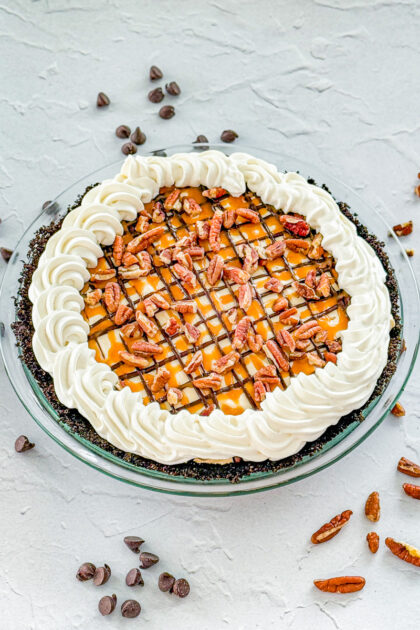 full easy no bake turtle pie