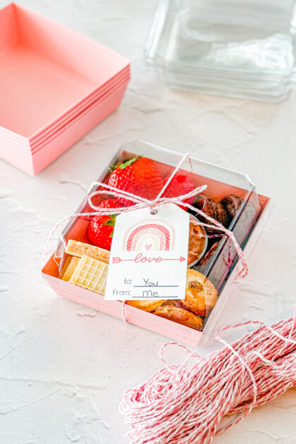 dessert charcuterie box for Valentine's Day