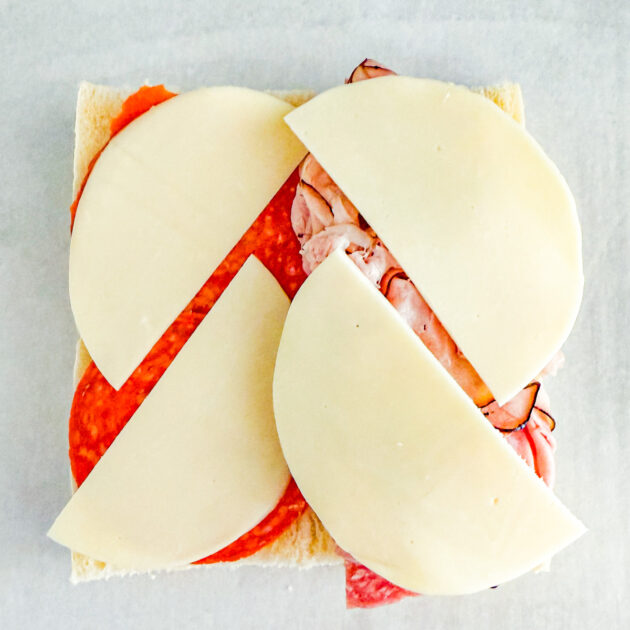 assemble the grinder sandwiches