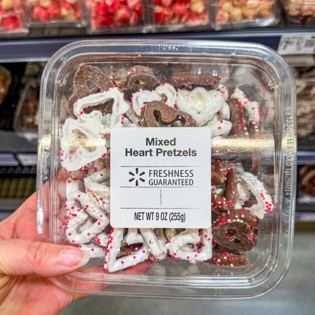heart shaped chocolate covered pretzels