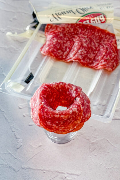 more layering for a salami rose