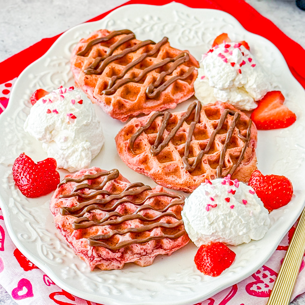 Pink Velvet Waffles - Real Mom Kitchen