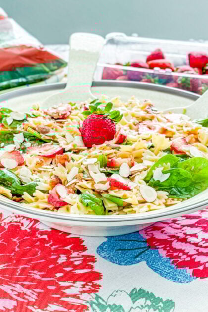 pasta salad with strawberries
