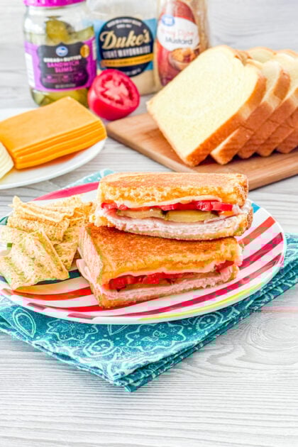 grilled turkey and cheese sandwich