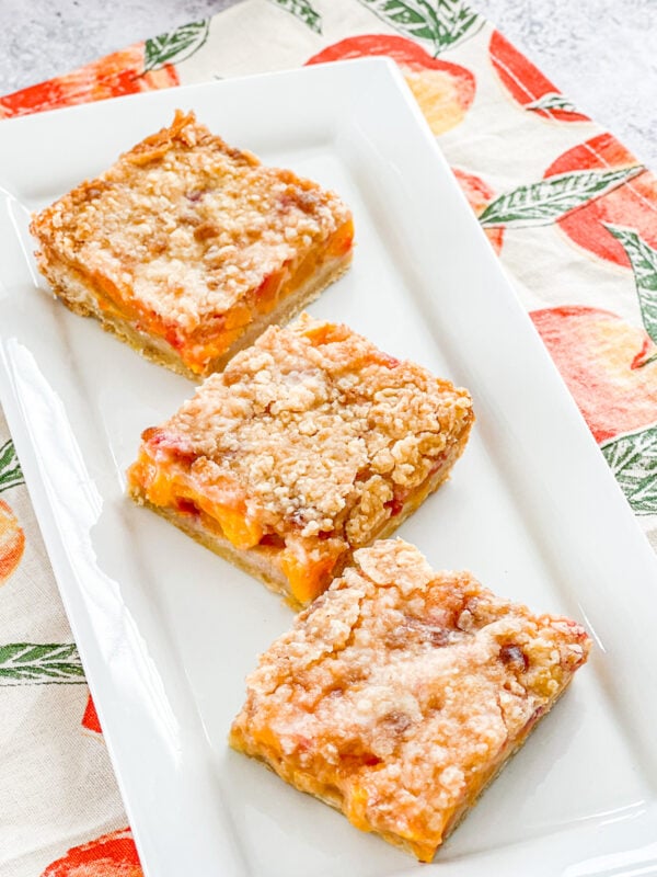 Peaches and Cream Crumble Bars