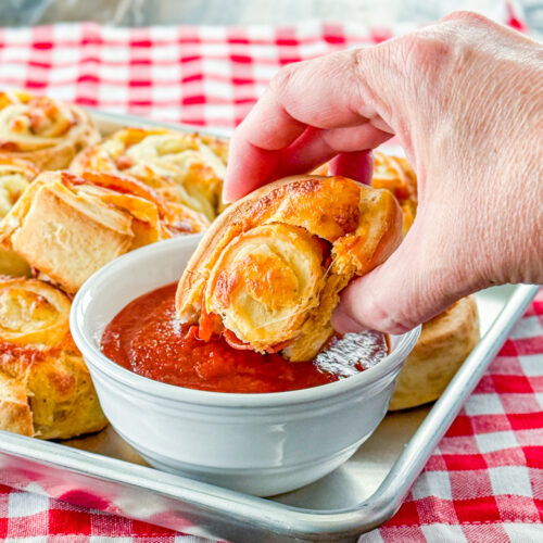 pepperoni rolls with pizza dough