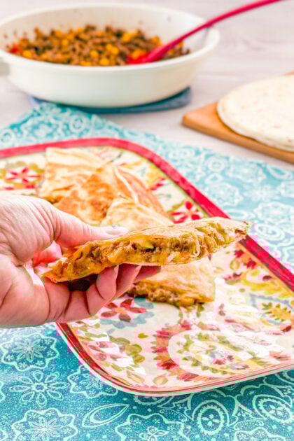 ground beef quesadillas