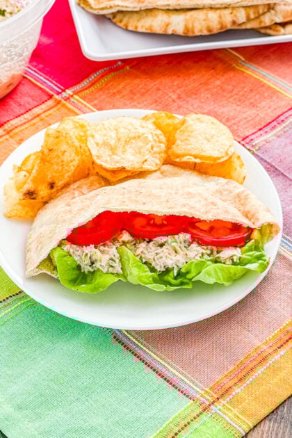 Dill Pickle Tuna Salad Pitas