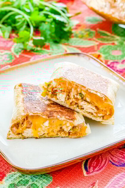 crispy chicken enchilada wraps