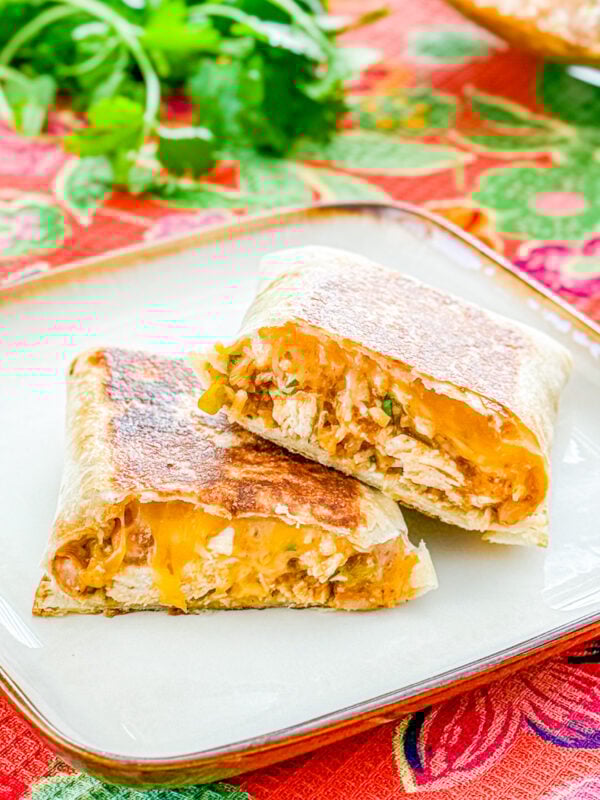 crispy chicken enchilada wraps