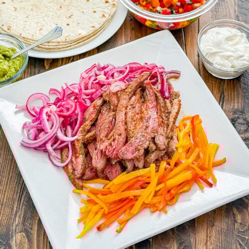 sheet pan steak fajita