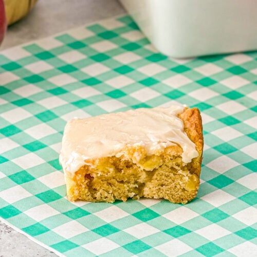maple glazed apple blondies recipe