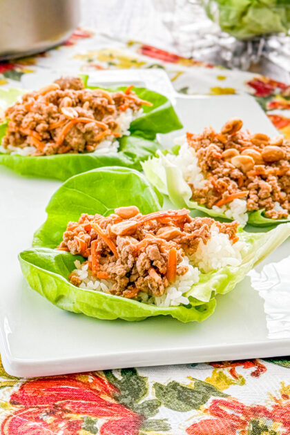 Thai Turkey Lettuce Wraps