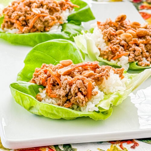 thai ground turkey lettuce wraps