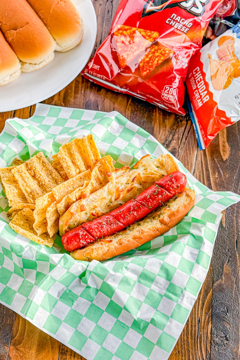 garlic bread hot dogs
