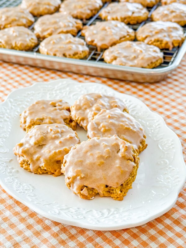 Iced Pumpkin Oatmeal Cookies