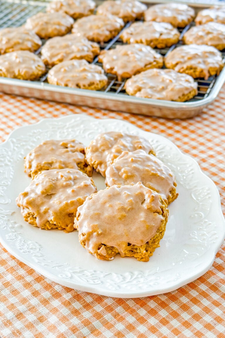 Iced Pumpkin Oatmeal Cookies