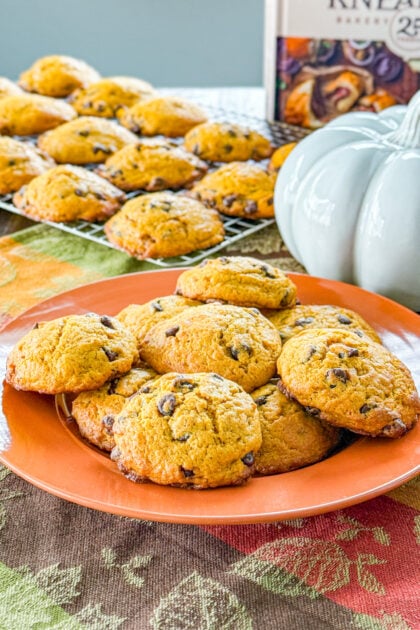 soft pumpkin chocolate chip cookies