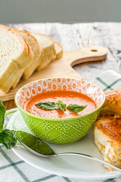 homemade tomato basil soup