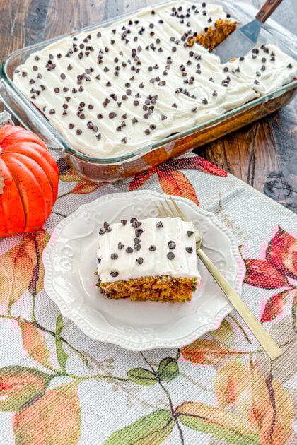 pumpkin and chocolate chip cake