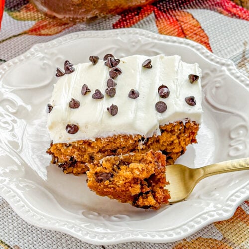pumpkin cake chocolate chip