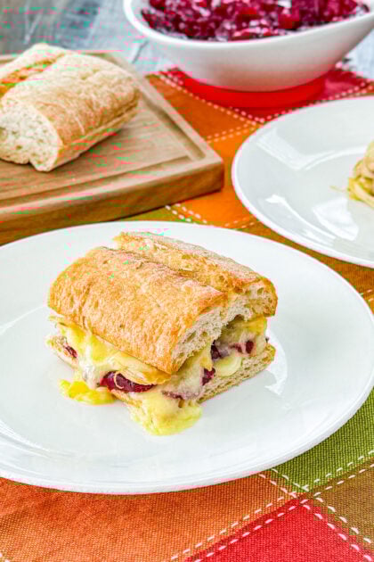 Turkey Brie and Cranberry Sandwiches
