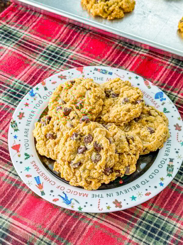 brown butter pumpkin oatmeal chocolate chip cookies