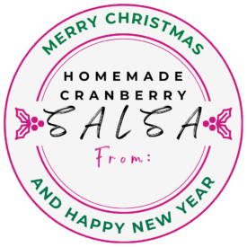 Cranberry Salsa christmas gift label
