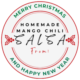 Mango Chili Salsa christmas gift label